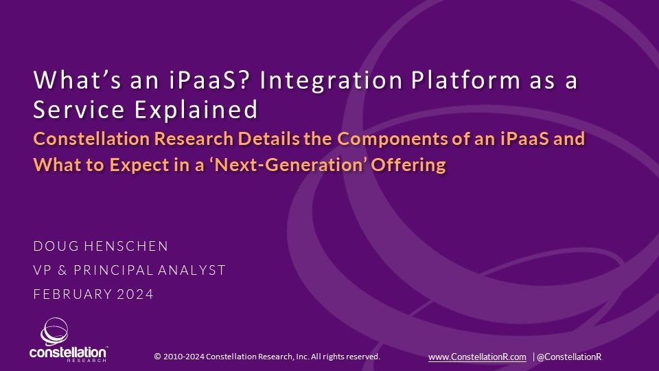 How the Integration Platform as a Service is Evolving bit.ly/3INJwGX “On the cutting edge, if an iPaaS vendor doesn’t have an AI/GenAI strategy by this point – let alone GenAI-based features in preview – I’d say it’s time to cut them from your short list.” @DHenschen