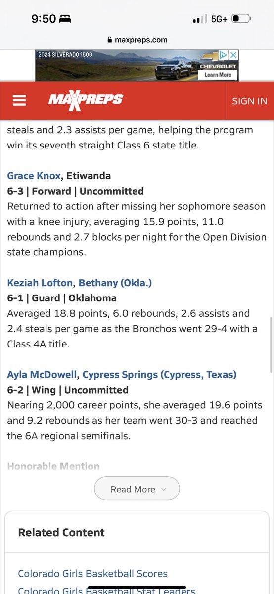 @KeziahLofton32 - NATIONAL 3rd team honors BY @MaxPreps ❄️🔥 #TeamTraeYoung