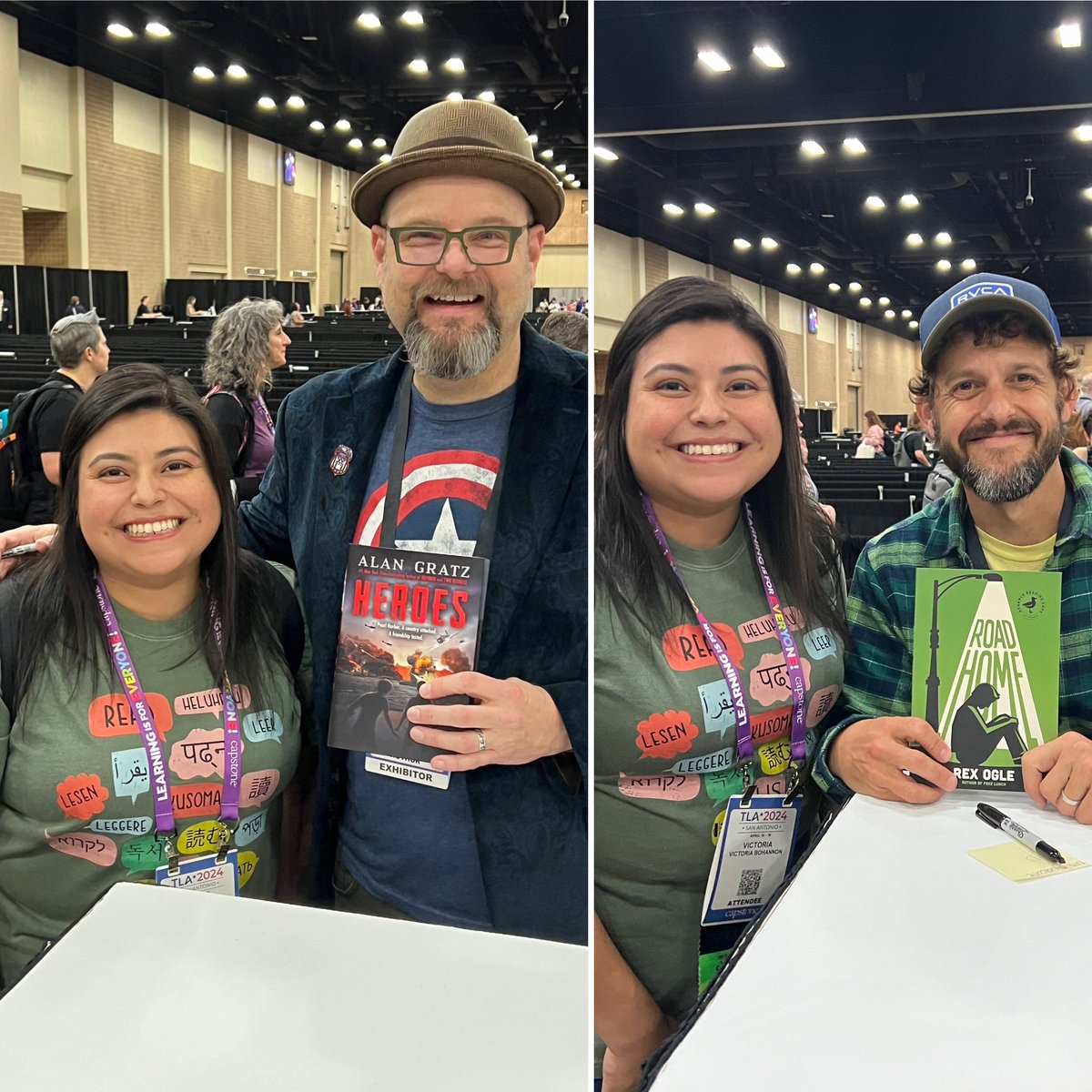 Had an incredible 2nd day at #txla24 meeting so many inspiring authors like Alan Gratz and Rex Ogle! Feeling super motivated and full of new ideas! 📚✨ #booklove