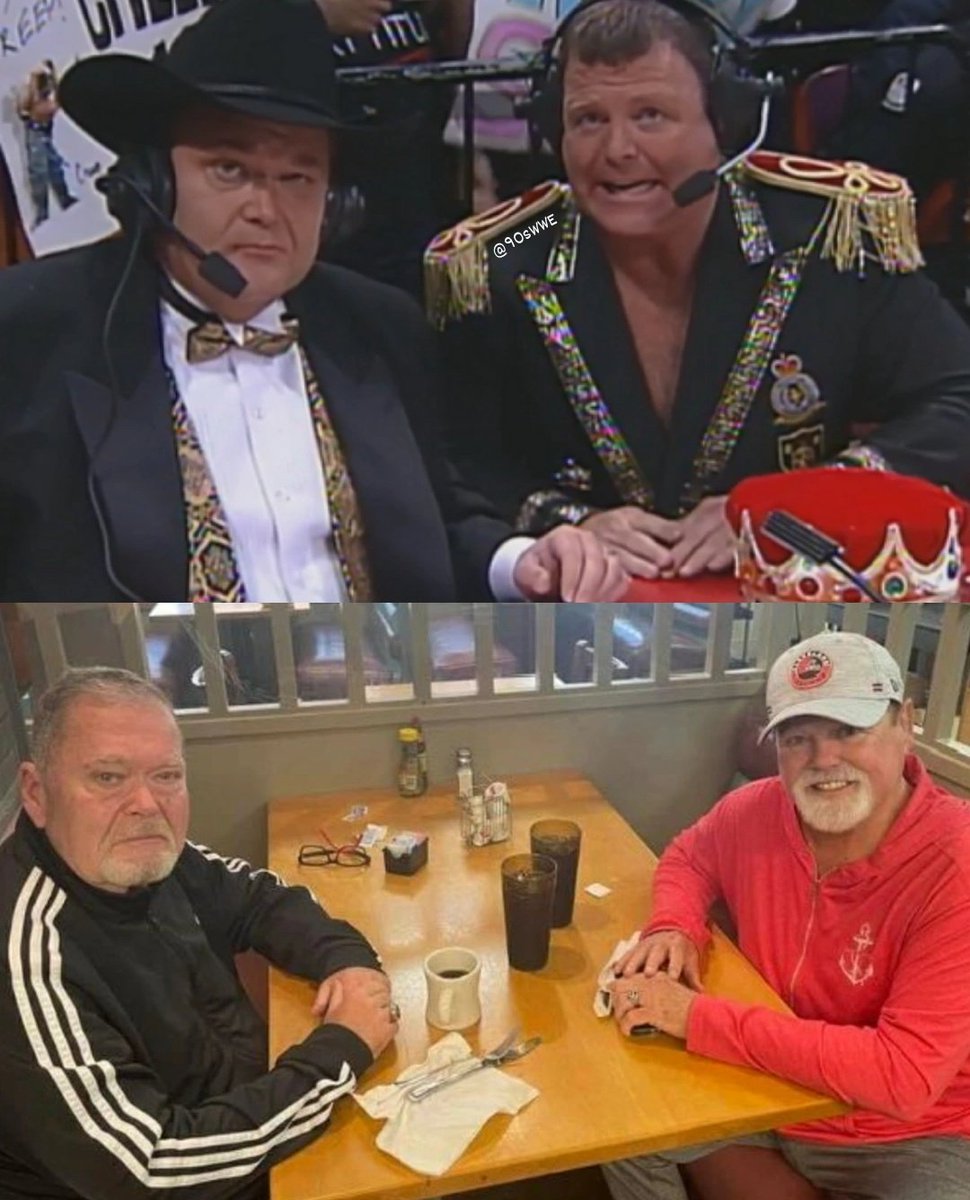 Jim Ross and Jerry Lawler 🙌🏻 Then and now...