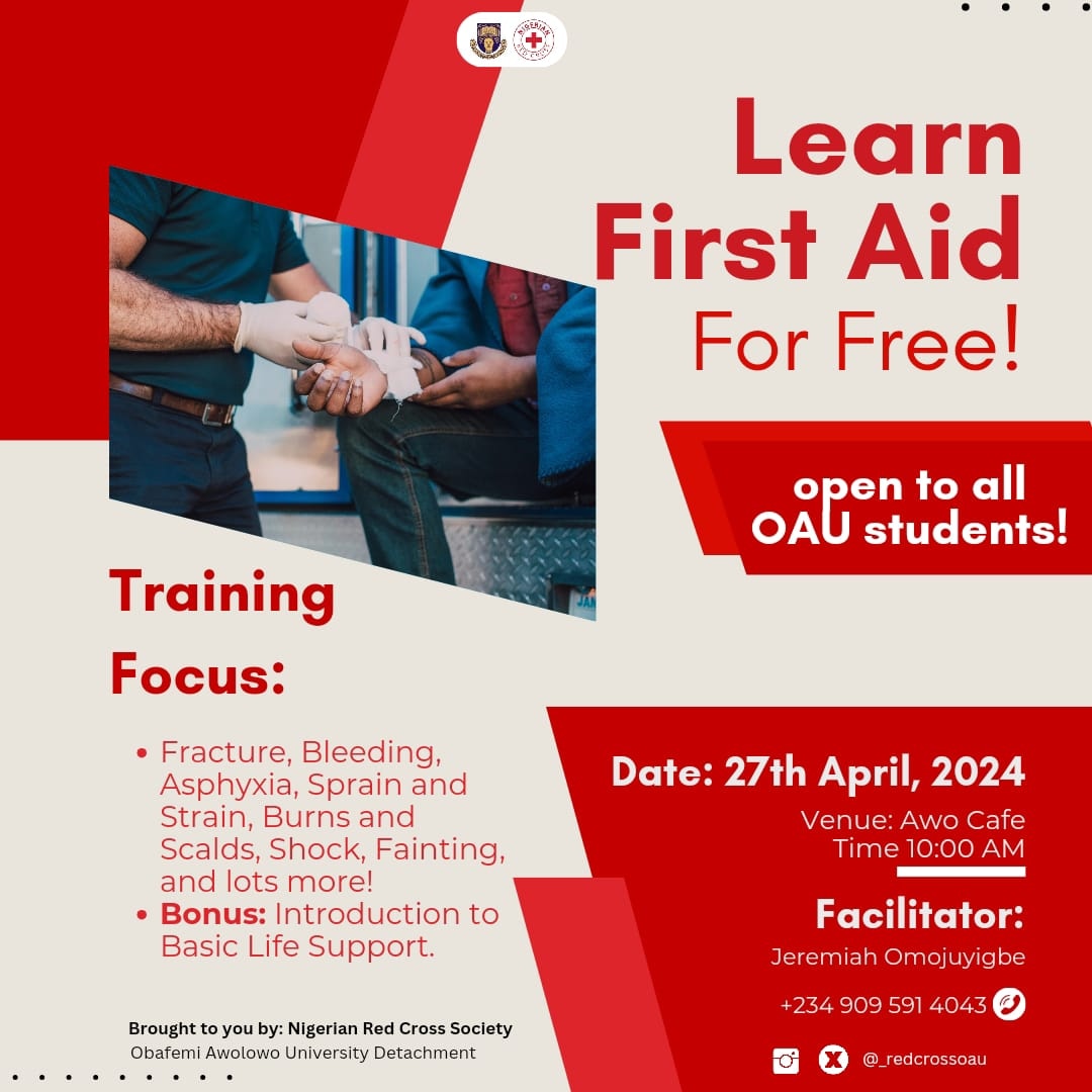 Tell a friend to tell a friend!
Retweet until every  OAU student sees this.
You can learn how to do CPR!
@ifutsaoau @TheGreatestIFE @DrugFreeClubOAU @ElektraOAU @GreatIfe_SU @greatife @oauevents__