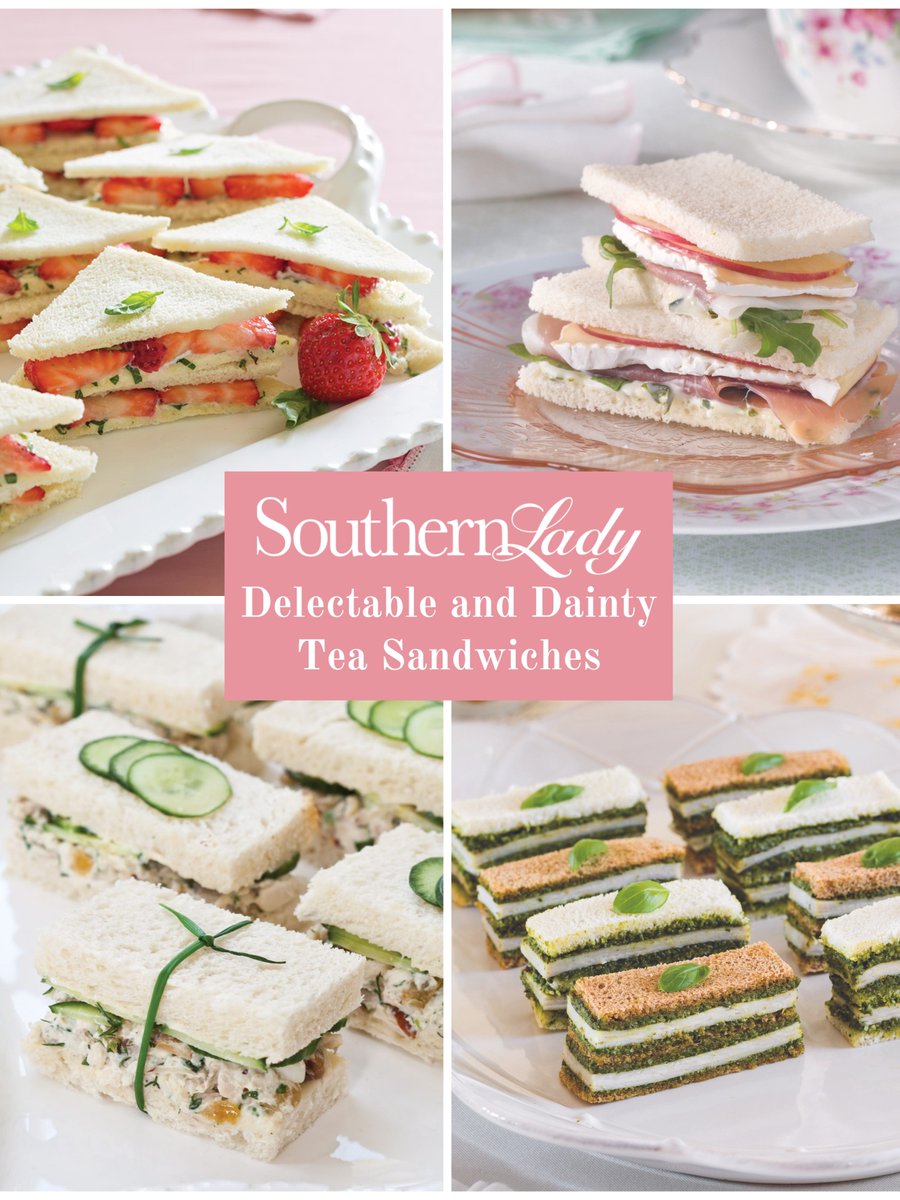 Tea sandwiches are the ultimate hors d'oeuvres. Whether your next party calls for something sweet like our Strawberry Tea Sandwiches or a savory snack such as Herbed Chicken Salad Tea Sandwiches, we’ve got you covered at southernladymagazine.com/5-delectable-d….

#southernladymag #teasandwiches