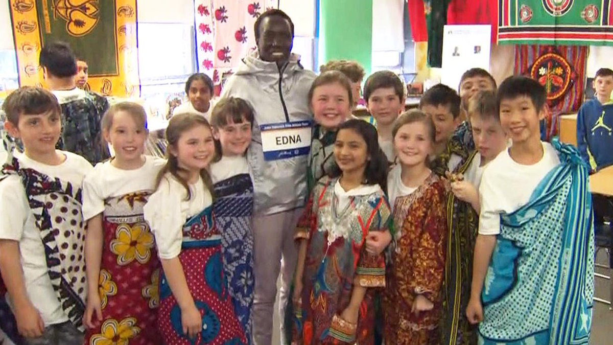 Because of Kenyans winning the Boston Marathon so much, there are towns within Boston that absolutely love our marathoners The athletes even had a 27 year old tradition of visiting Elmwood school in Hopkinton, where they're given a Hero's welcome.