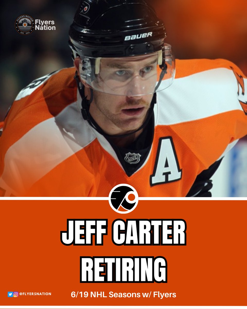 All the best to Jeff Carter in retirement 🎉🎉 Carter had 343 points (181 G, 162 A) in 461 games with Philadelphia from 2005-2011. He helped the Philadelphia Phantoms win the 2005 Calder Cup and had a Stanley Cup Final appearance in 2010. The #Flyers 2003 11th overall pick had…
