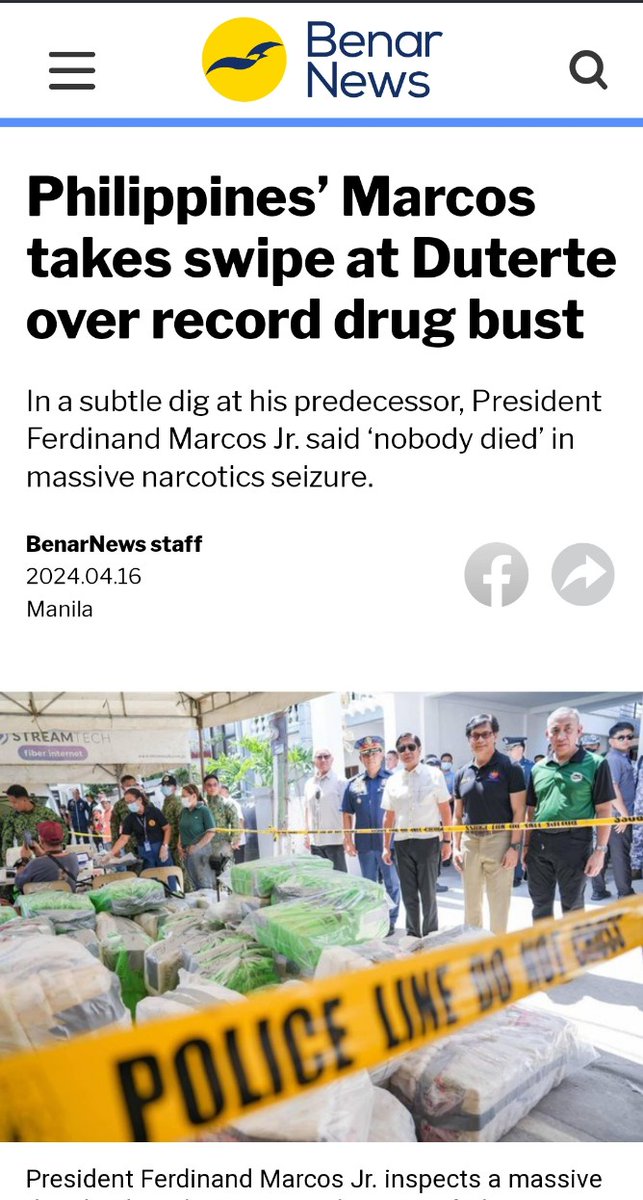 Duterte's War on Drugs is a total failure!! Do you really think Killing 21000 suspects through EJK (out of 230,000 apprehension all over the country) solved it??? I'm not gaslighting, but PBBM's is much more effective, nipping it on the bud.