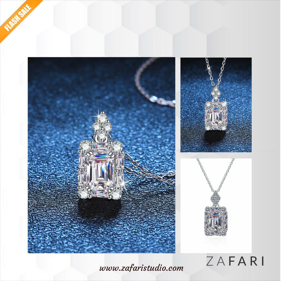 1.0 CTW Amie Emerald Moissanite Drop Pendant Silver Chain #finejewellery #minimalistearrings
Buy here zafaristudio.com/products/1-0-c…