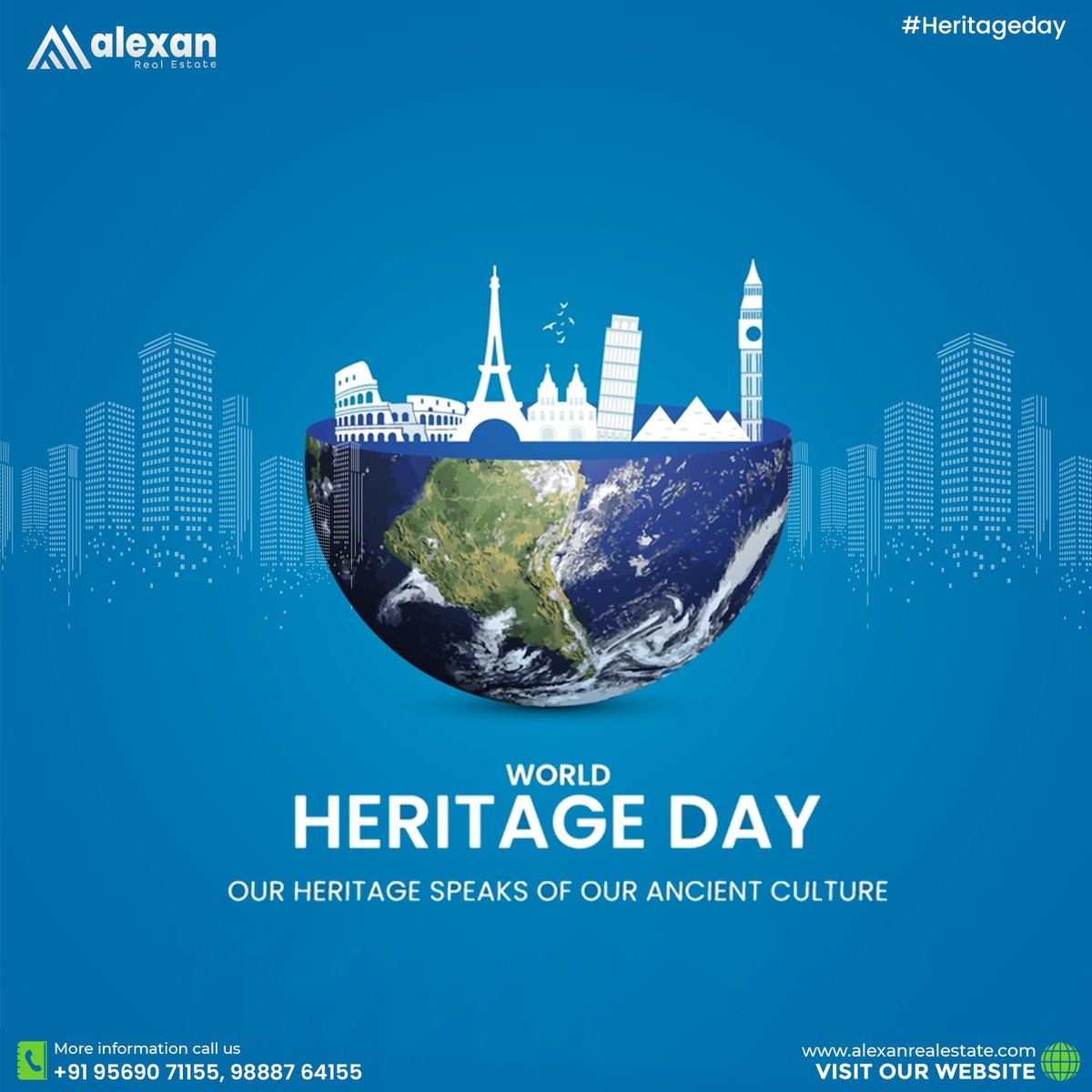 This World Heritage Day, let us honor and preserve the beauty of the monuments that define our culture.

#WorldHeritageDay #WorldHeritageDay2024 #18April #Heritage #CareHeritage #HeritageDay2024 #HeritageDay #Wishes #HeritageArchitecture #WorldHeritage #AlexanRealEstatemohali
