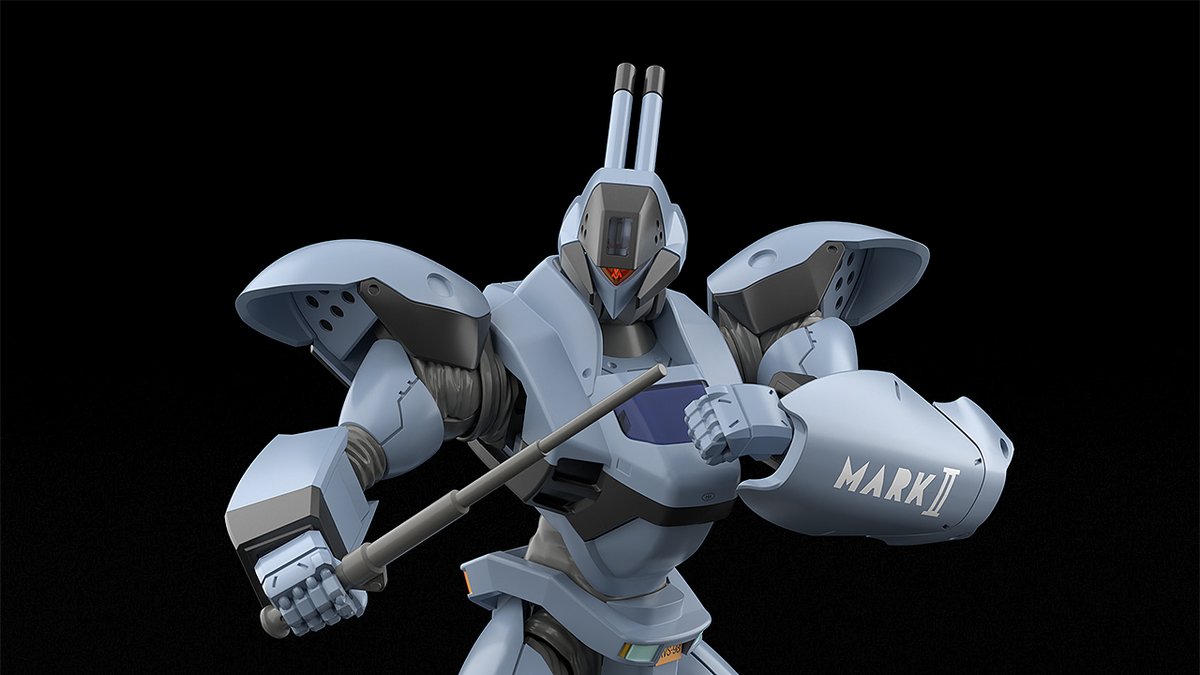 【#メカスマ 新商品情報！】 『#機動警察パトレイバー』より 「AVS-98 MARKIIスタンダード」が #MODEROID で登場💥 🔻ご予約先 s.goodsmile.link/hCj 劇中未使用オリジナル装備の ・6連装リボルバーカノン ・対レイバー用スタンスティック ・シールド が付属 ！ 🗓️予約締切：5月29日(水)