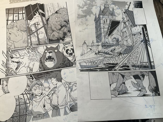 異世界気まぐれぶらり旅11話の原稿完成してさっき茶店で担当編集さんに渡しました。やれやれ。
今回は護獣屋のシーンが大変でしたね。変な生き物描くのは楽しいんですけど。
単行本2巻の初動の様子も聞いてみました。絶好調だそうです。良かったよかった😃 