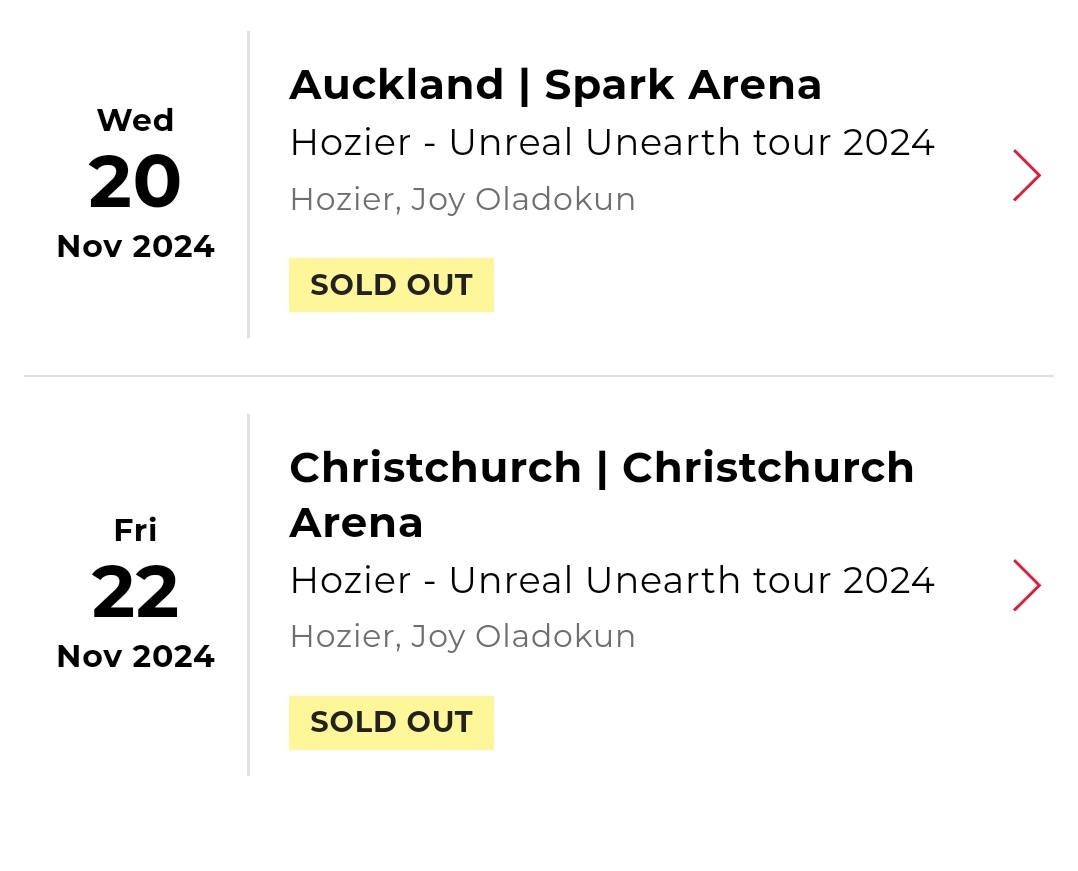 Hey <a href="/Hozier/">Hozier</a> &amp; <a href="/LiveNation/">Live Nation</a> any chance of getting extra dates added? 🤞🤞 I believe these sold out within the hour! 😲