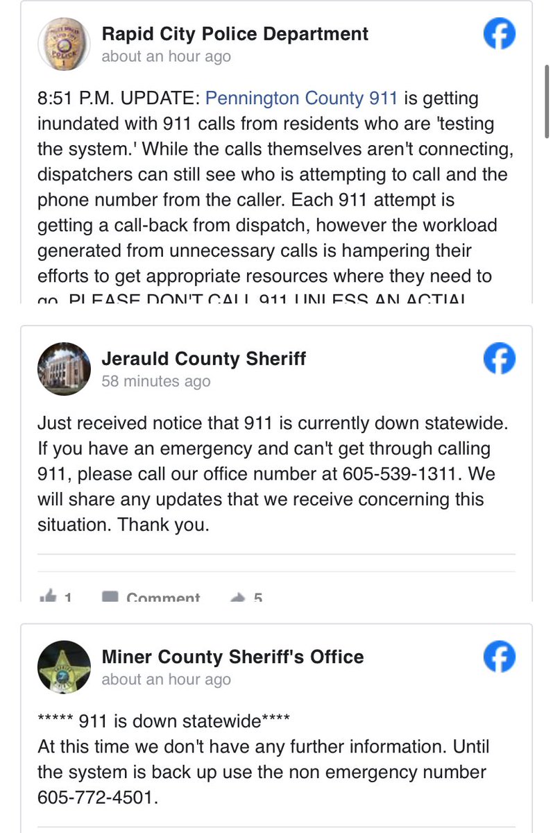 🚨 SITREP: 911 Services Down in Various States (South Dakota, Nebraska, Nevada) South Dakota is experiencing statewide 911 Emergency Service Lines Down The outages have also impacted additional cities and counties across the US, but the reason for the outages is currently…
