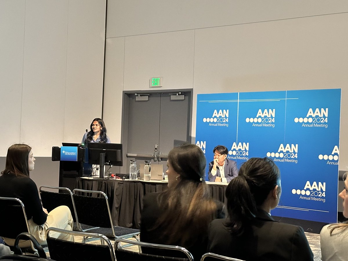 Excellent presentation from our UMass medical student Mahima Kotamreddy (MS2) at #AANAM 2024 discussing evidence-sharing methods during prognostication meetings for critically ill neurological patients! Future of Neurology is bright! #NeuroTwitter #MedEd #AAN #Neurology