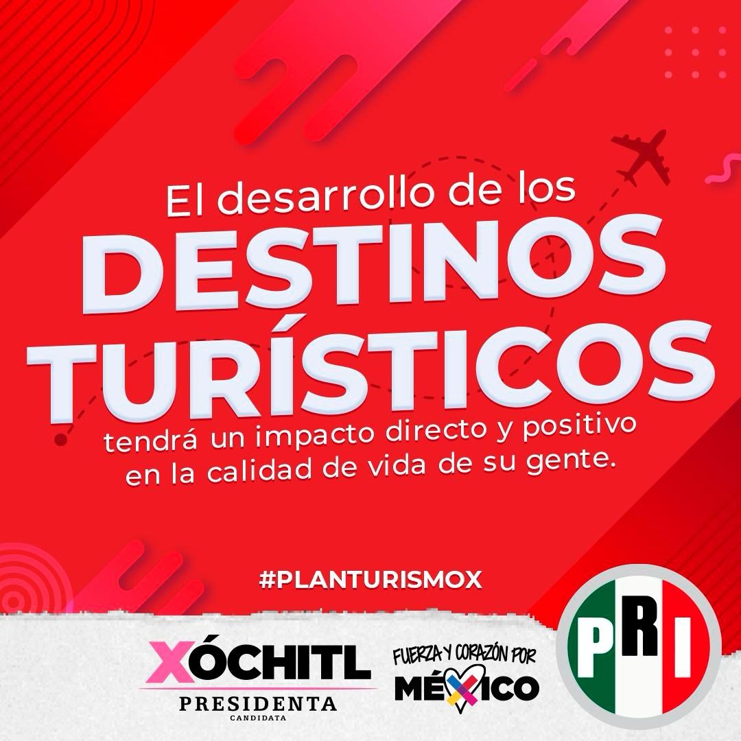 PRICIzc's tweet photo. Con @XochitlGalvez y el @PRI_Nacional, fortalecemos la marca México para fortalecer nuestro sentido de identidad y para promover nuestra imagen en el exterior. #PlanTurismoX #VotaPRI https://t.co/3JjFdtVWHZ