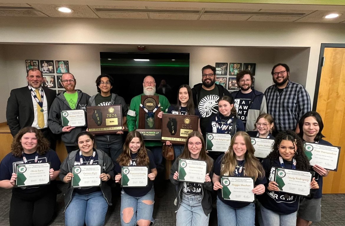 Tonight the Board of Education recognized the students and staff who were part of the 2nd in State Group Interpretation and our Speech State Champion in Original Comedy, Orlando Ramirez. Congratulations Spartans!! #olchspride