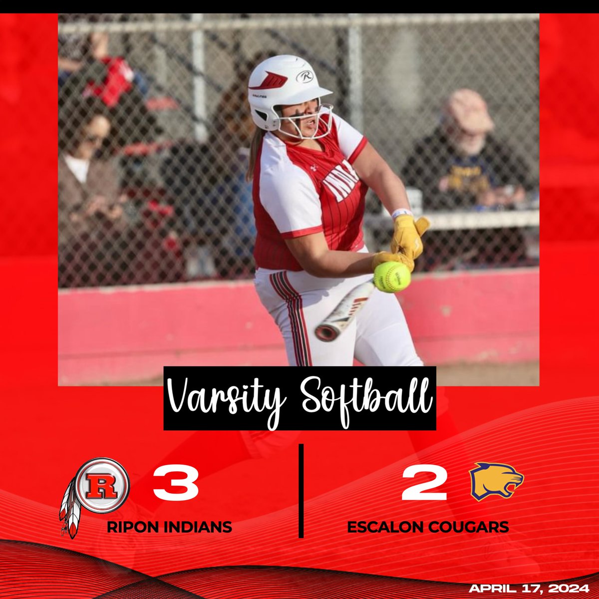 Varsity Softball Final 📷: Wayne Thallander @MantecaSports @Quade1095 @ShannonBelt3 @EscalonCougars @escalontimes #RiponIndians