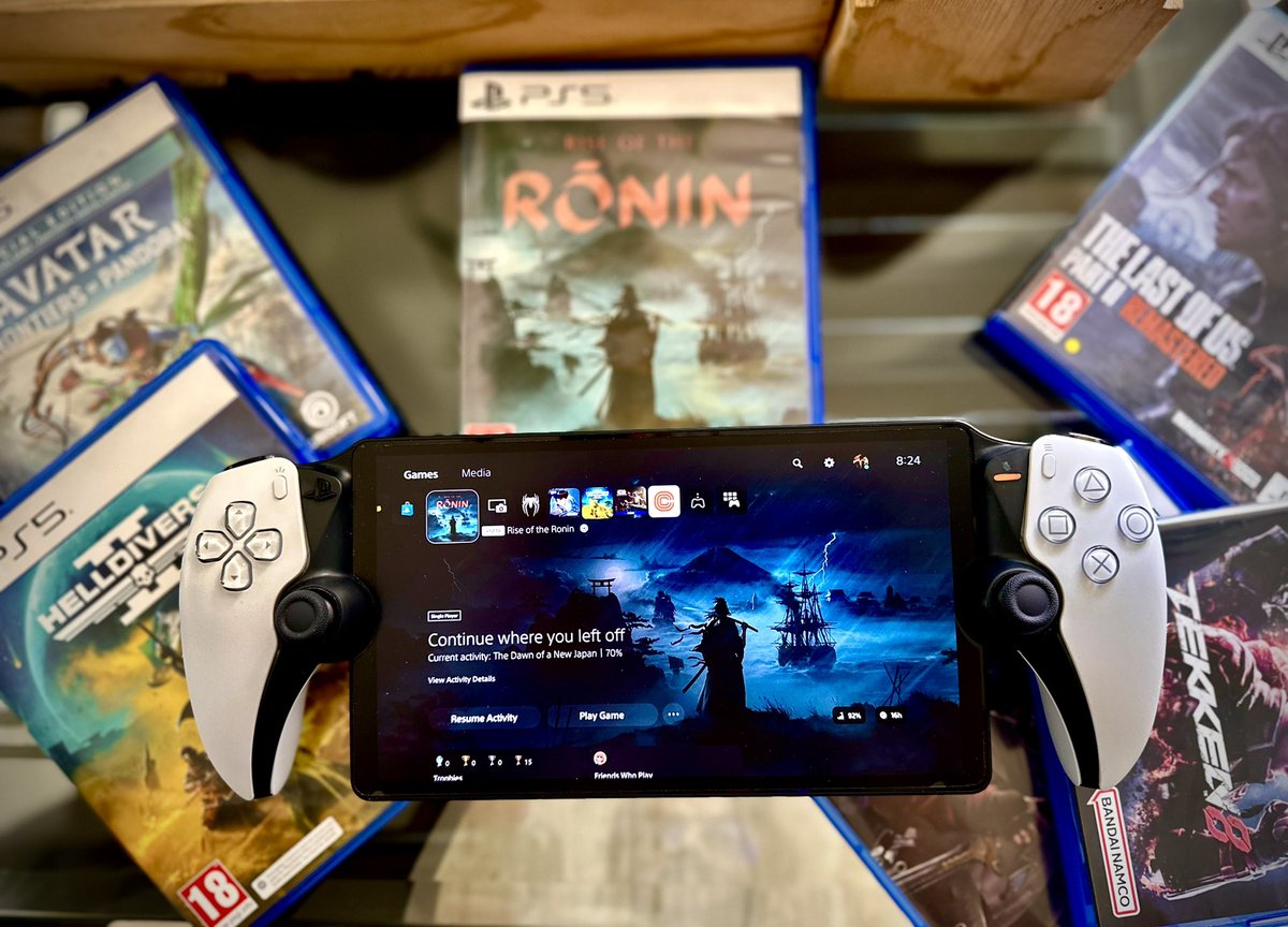 TubeStationGame's tweet photo. Good morning fellow gamers 🔥🫡
What’s your pick for today ?
Am currently playing #RiseOfTheRonin 
#PlayStationPortal is Damm convenient 
With immersive DualSense experience 
16h in the game story 92% completed
#ps5games #PS5Pro #PS5Share #playstationgamer #GamiCommunity https://t.co/XhNcIofhp2