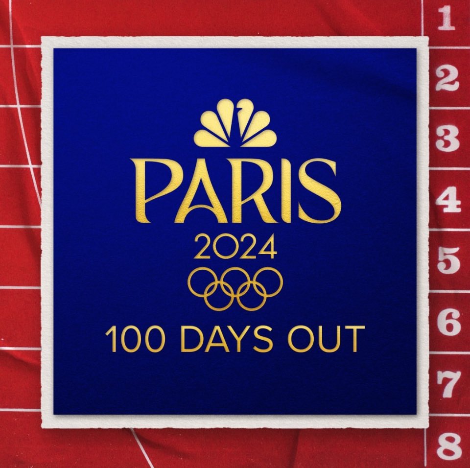 100 days until the Olympic Games in Paris. Obviously we’re super excited at @wkyc and @WKYCSports.