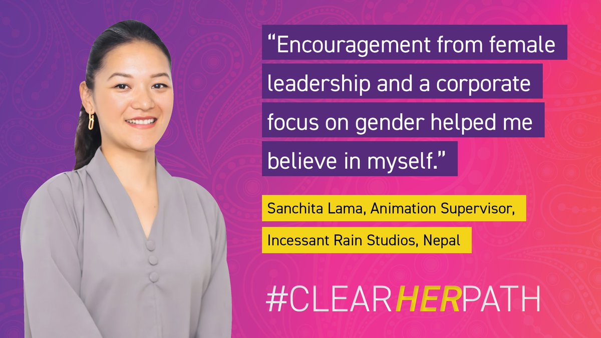 In #Nepal, Sanchita Lama is an animation supervisor at Incessant Rain Studios, inspiring other women in a male-dominated industry. 

What helped #ClearHerPath? 

Meet the inspiring women who are blazing a trail in #SouthAsia’s workforce: wrld.bg/CHlA50Rip1W