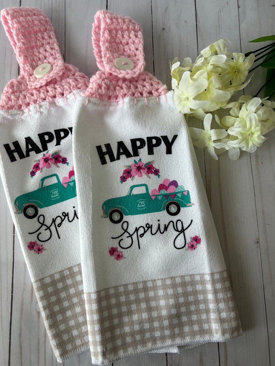 2 Spring Work Truck Kitchen Towels tuppu.net/24d5d158 #craftshout #craftbizparty #KitchenDecor