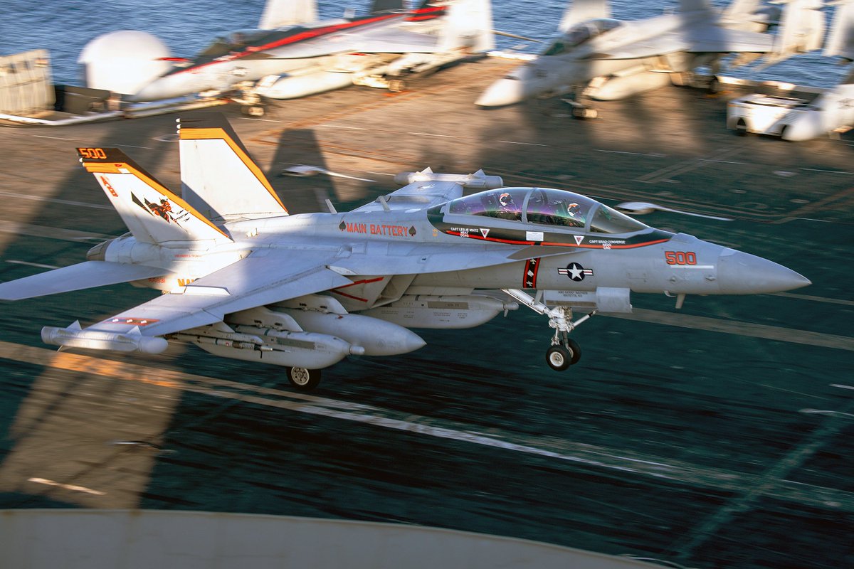 VAQ-144 'Main Battery' AB-500 EA-18G BuNo 166931 USS Harry S. Truman, April 15, 2024. U.S. Navy photo by Matthew Nass