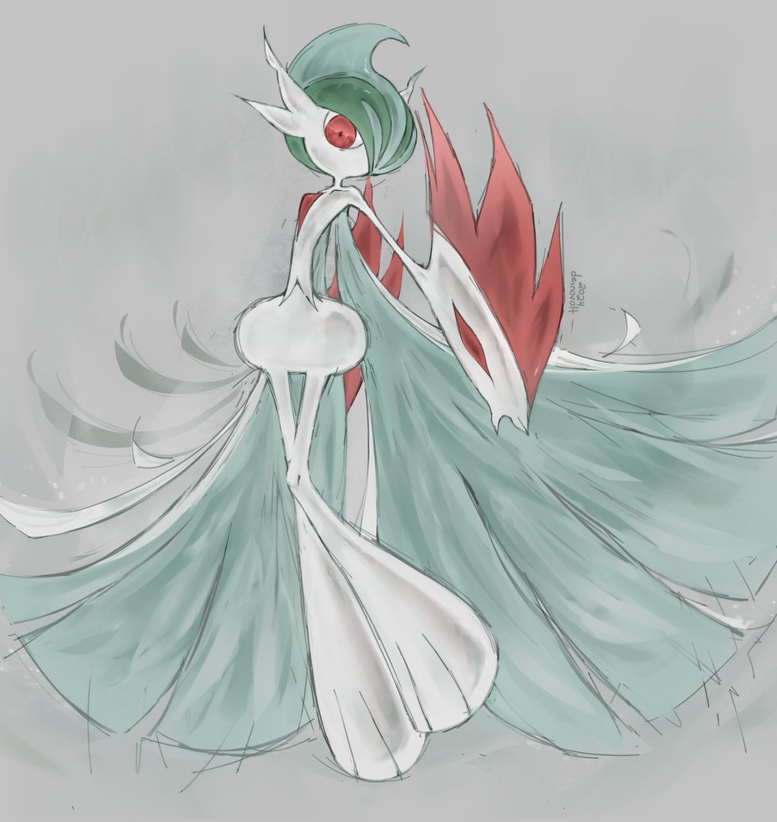 drew pretty boy... 

#gallade #megagallade #pokemonfanart #ポケモンイラスト