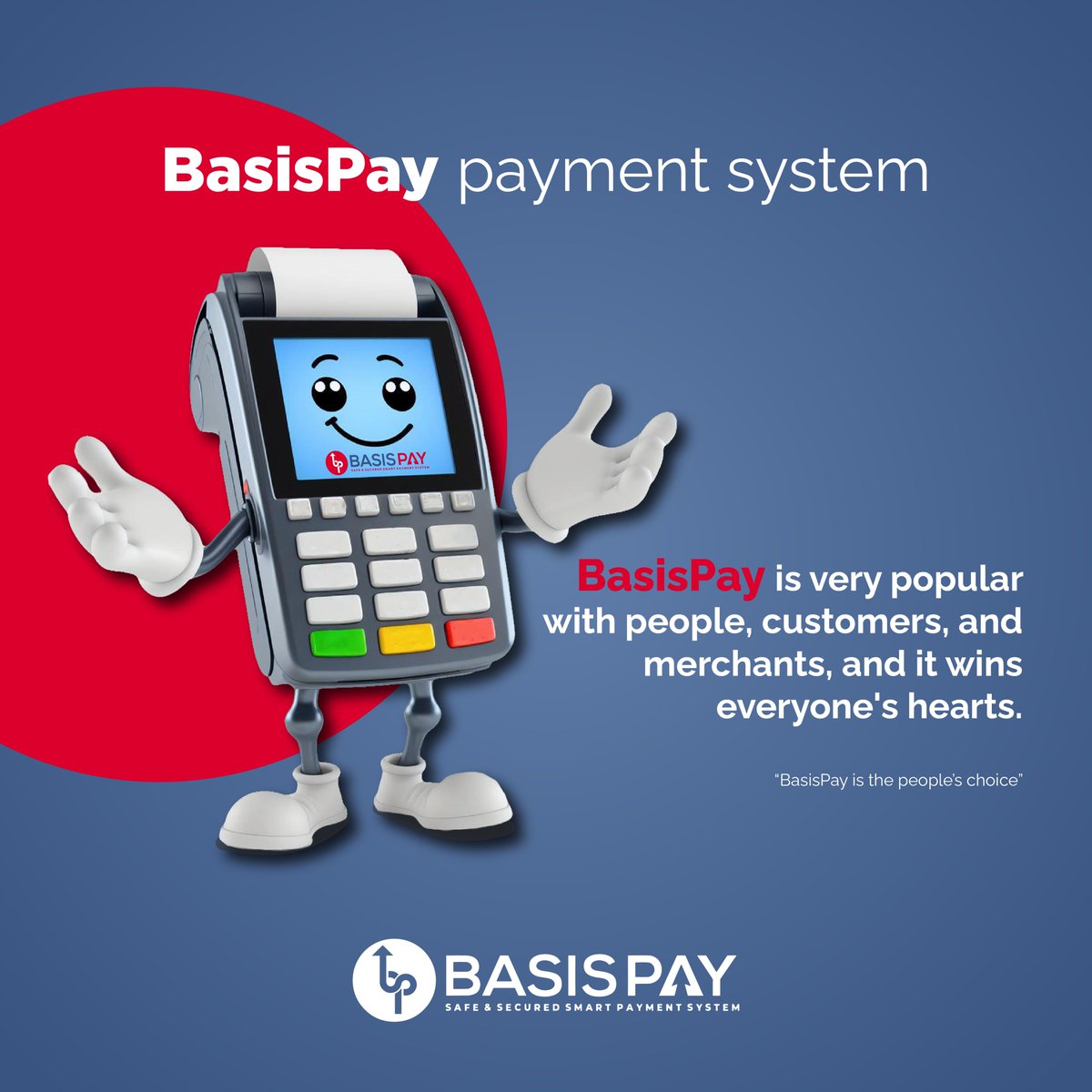 BasisPay is the people's choice 

#basispay #upi #pointofsale #contactlesspayments #buy #bank #finance #news #online #mobile #shopping #pos #qrpay #qr #digitalpayment #payments #paymentgateway #india #digitalmoney #debitcard #creditcard #digital #mobilepayment #world #ai