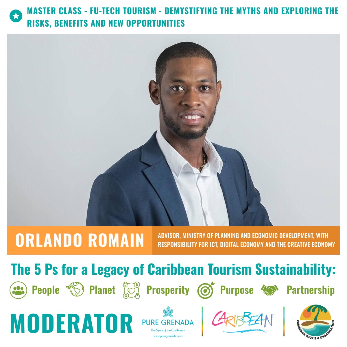 Entrepreneur and accomplished creative professional Grenadian Orlando Romain will share his expertise and knowledge on emerging technologies as he moderates our “Master Class — Fu-Tech Tourism” discussion at #STC2024 on Tuesday, April 23. caribbeanstc.com/session/master…