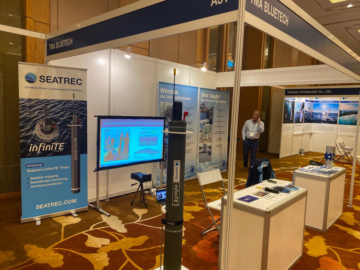 🌊If you're at OCEANS 2024 in Singapore, visit us at the TMA Blue Tech Booth A-31 to check out our infiniTE™ float, the first subsea robot that can be 100% powered by the ocean's temperature differences. #BlueEconomy #oceanography #seafloormapping #hydrophones