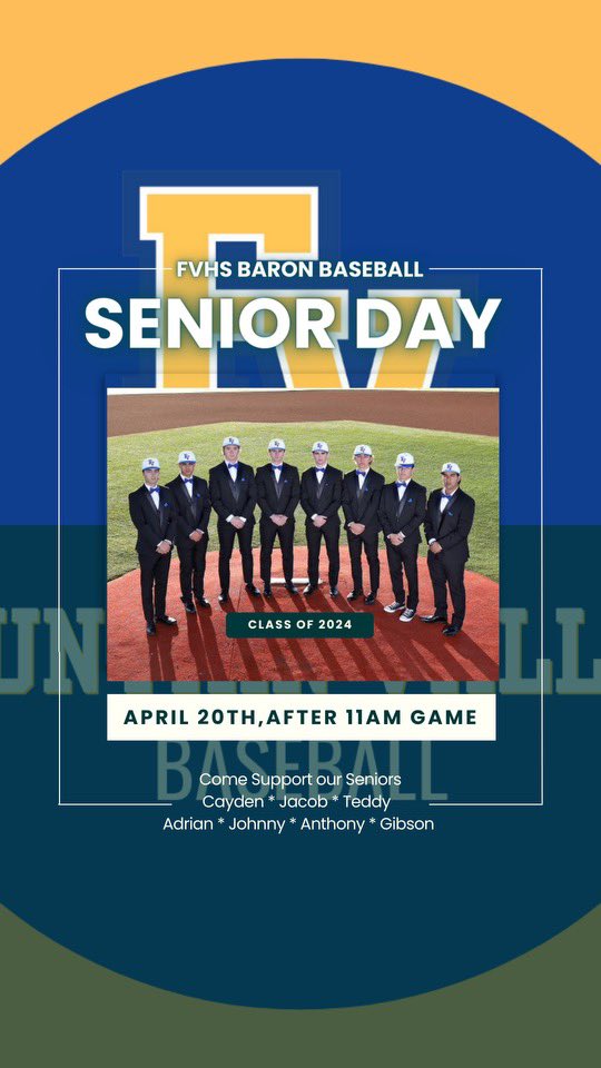 SENIOR DAY FOR OUR BARON BASEBALL FAMILY!!