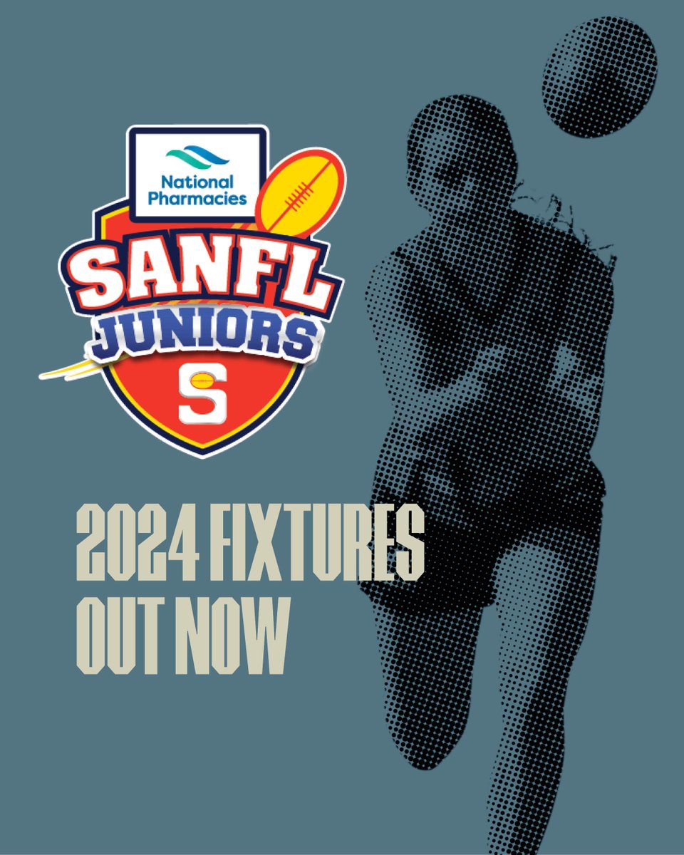 Mark it down in your calendars 'cause the National Pharmacies SANFL Juniors fixtures are here 🎉 Check them out 👉 bit.ly/3TXinXo