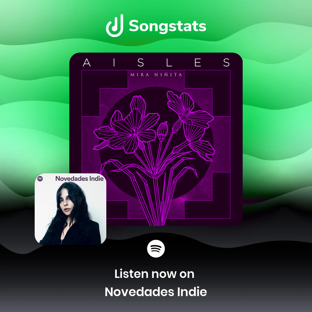 @aislesproject Your track "Mira Niñita" got added to the editorial playlist 'Novedades Indie' with over 290K Followers on Spotify!