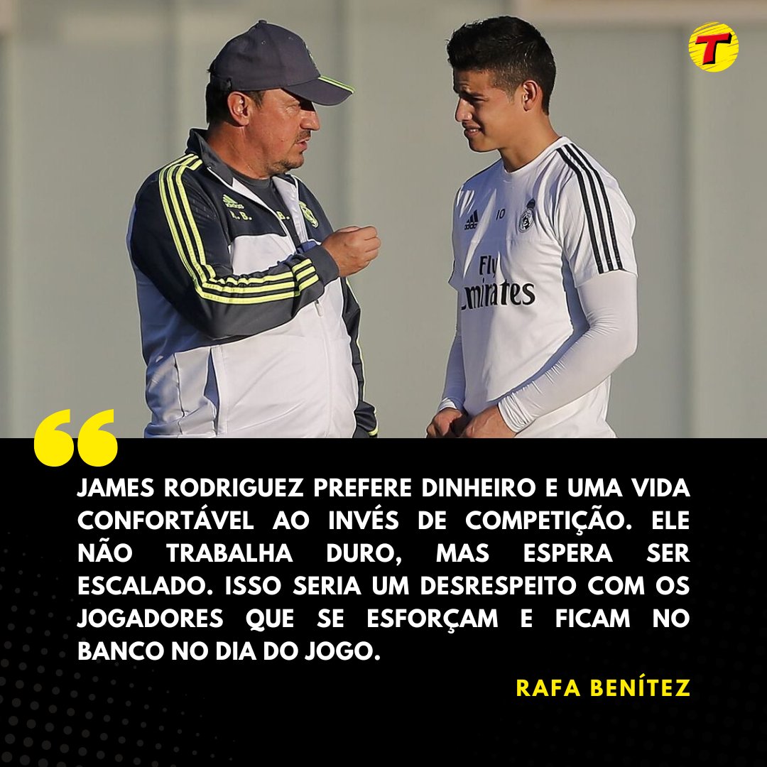 Especulado no Tricolor, Rafa Benítez já deixou sua opinião sobre o James Rodríguez, em 2021.

Será que os dois podem se dar bem no São Paulo?!

Imagens: Reprodução

#saopaulo #rafabenitez #jamesrodriguez