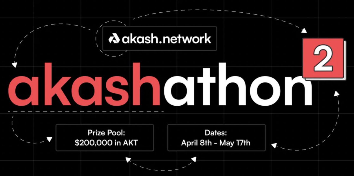 DoraHacks's tweet photo. ⌛ Less than one month left to submit your BUIDLS for #Akashathon²! Whether it’s AI innovations or crucial network tools, bring your A-game and compete for a share of the 200K prizes! @akashnet
Don't wait, the deadline is May 17th!
https://t.co/s5VejZEbbl https://t.co/XxuEdRqgH0