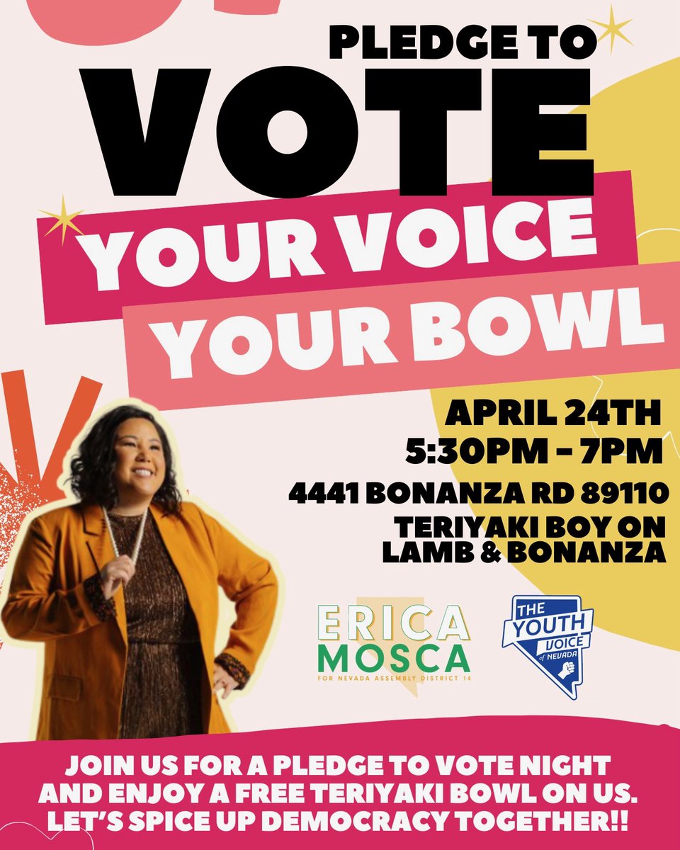 Excited to partner with @YouthVoiceNV & get young voters excited in #EastLVPride one week from tonight! Thx for helping spread the word :) #AD14 #NVLeg