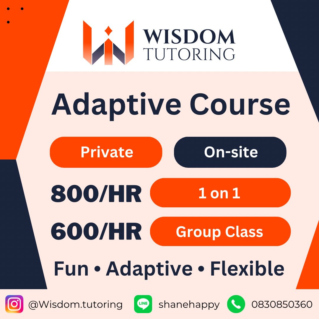 Wisdomtutoring1's tweet photo. Introducing Wisdom Tutoring’s Adaptive Course! 🚀
Master SAT &amp; IELTS in a Private Course tailored for YOU! 📚✨

เปิดตัว “Adaptive Course”! 🚀 เรียน SAT &amp; IELTS ใน private คอร์สที่ออกแบบเพื่อคุณ 📚✨

#SAT #DigitalSAT #IELTS #สอนSAT #สอนIELTS #เรียนSAT #เรียนIELTS #Dek68 #dek69 https://t.co/aJI2g0cYZr
