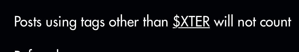 Farm $XTER by tagging $XTER only.

Meter is filling very fast. Hurry up.