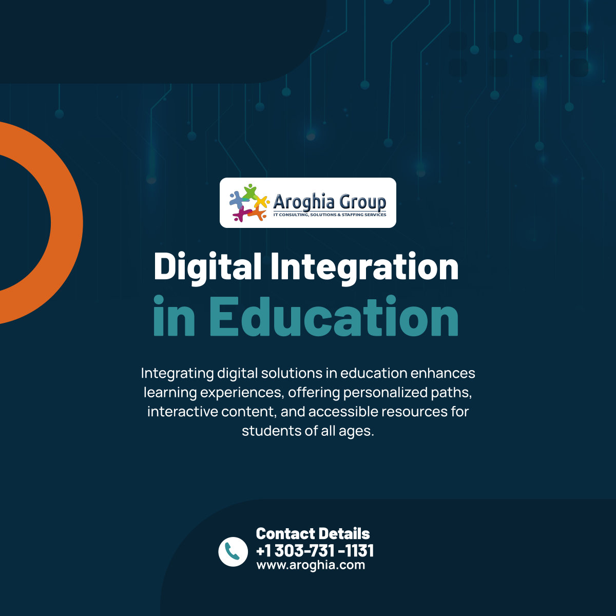 Transform educational landscapes with digital integration. Personalized learning paths and interactive resources make education more accessible and engaging for students everywhere.

#AuroraCO #ITServices #DigitalEducation #LearningTransformation #InteractiveLearning