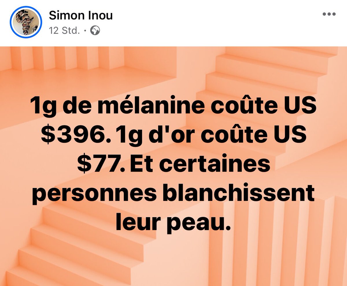 1g de notre mélanine - ce pigment qui donne à notre peau sa couleur noire - est plus chère que 1g d’or…