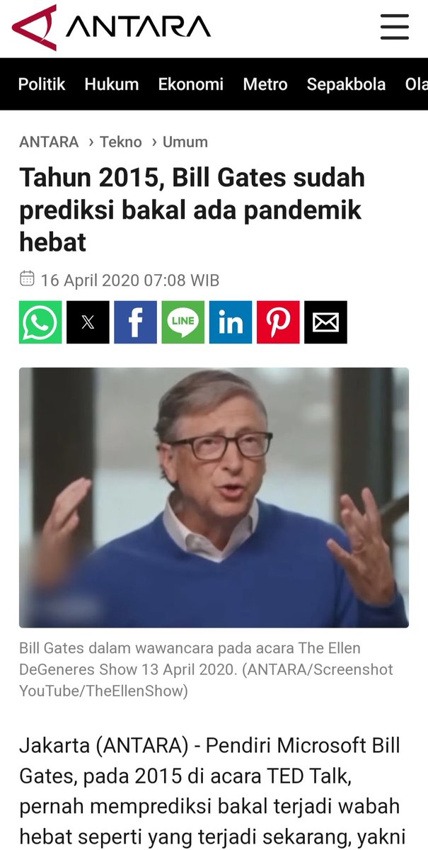 Pandemi alami seperti gempa alami. Yang tahu persis hanya alam, kapan ada Pandemi kapan ada gempa. Jadi kalau ada orang 'meramal' bakal ada Pandemi, berarti Pandeminya pasti tidak alami, dan dia adalah Panitia Penyelenggara. Wes gitu aja.