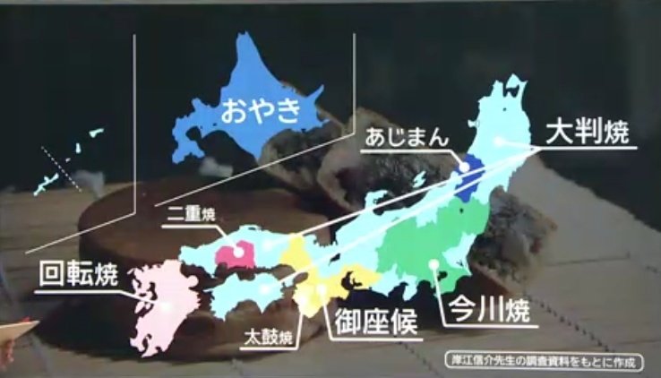 埼玉の勢力図は今川焼になってんな。大判焼、甘太郎はローカルなんか。つーか、甘太郎入ってないじゃん。😅 news.tv-asahi.co.jp/news_economy/a…