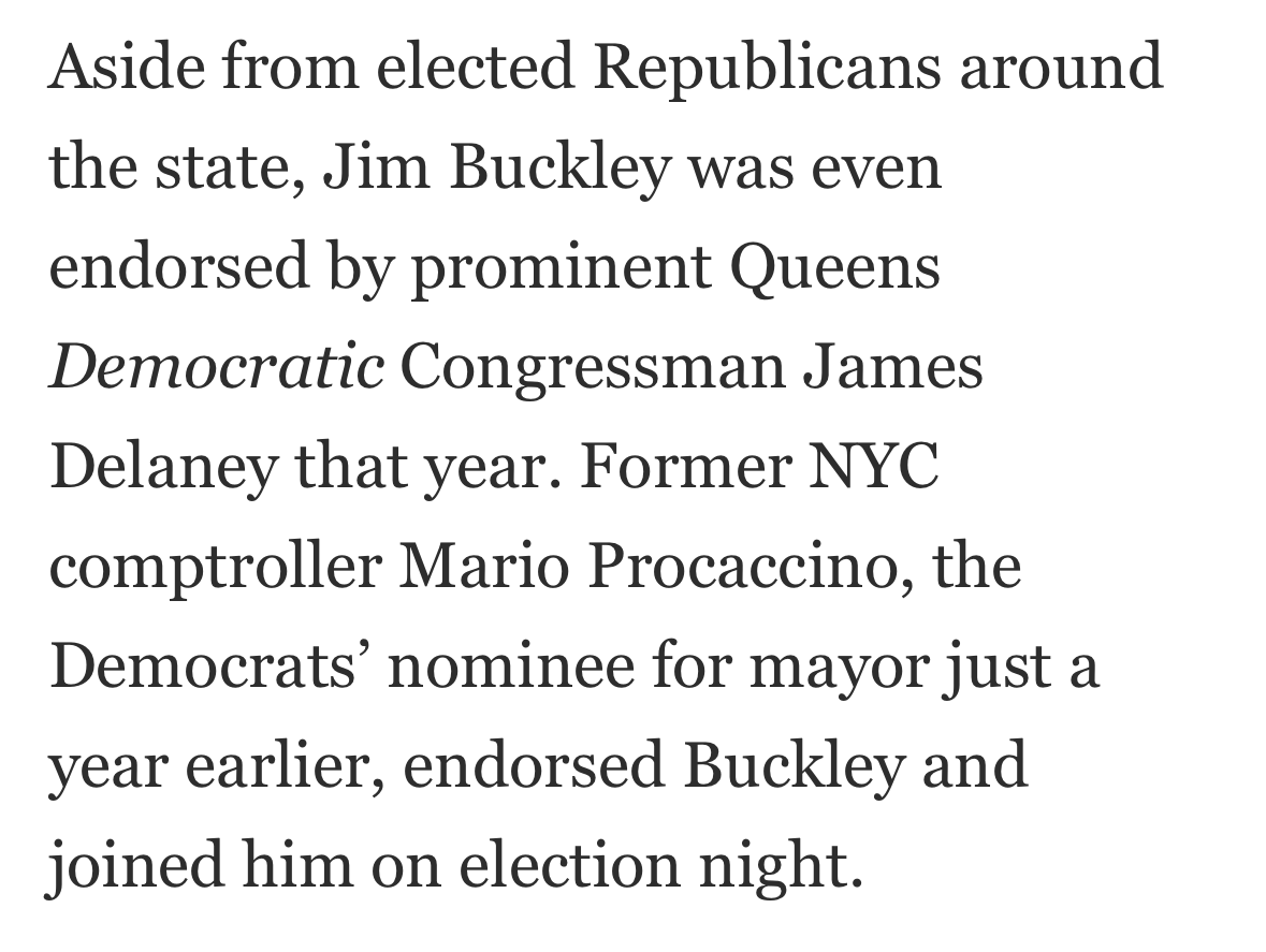 TIL Mario Procaccino, the conservative Italian Democrat who ran against NYC Mayor John Lindsay in 1969 and was nicknamed “pro-cochino” by Hispanics for his staunchly pro-NYPD stance, endorsed Conservative Party candidate James Buckley for Senate in 1970.