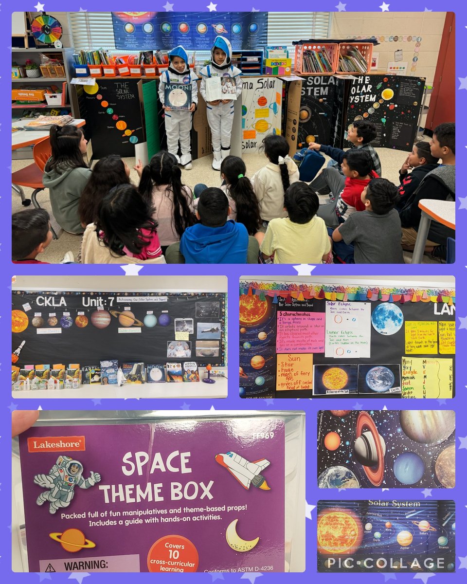 This is what bringing the unit to life means @OrangeGroveAISD. Excellent job @Grabille2 with @Amplify #Astronomy unit! I 👀 student solar system projects! Absolutely ❤ your literature rich classroom and content walls! Visuals DO make a difference! @judarrah @maty_orozco