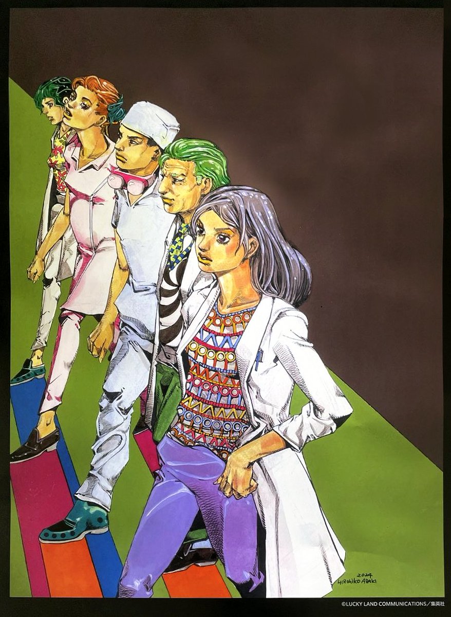 Poster for The 125th Annual Congress of Japan Surgical Society illustrated by Hirohiko Araki. It will be held in Sendai from April 10 to 12, 2025