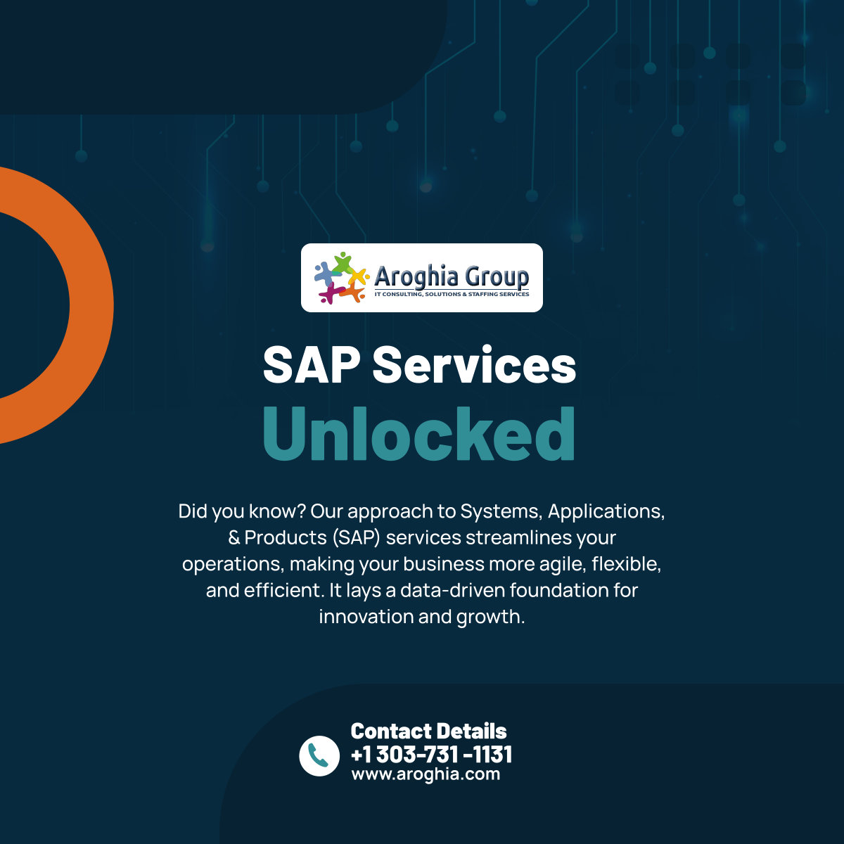 Elevate your business with optimized SAP services. Experience enhanced agility, flexibility, and efficiency, underpinned by a solid, data-driven foundation that paves the way for innovation and growth.

#AuroraCO #ITServices #SAPServices #BusinessAgility #DataDriven