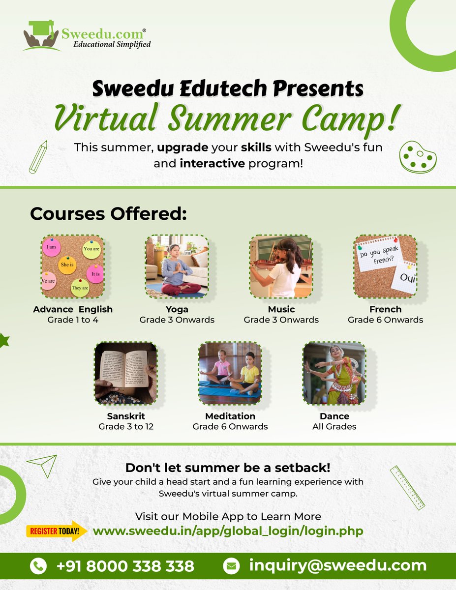 School's out, but learning's in! Join our exciting virtual summer camp and explore new skills they'll love. #SummerLearning #OnlineCourses
sweedu.in/app/global_log…
#sweedu #digitalcontent #learning