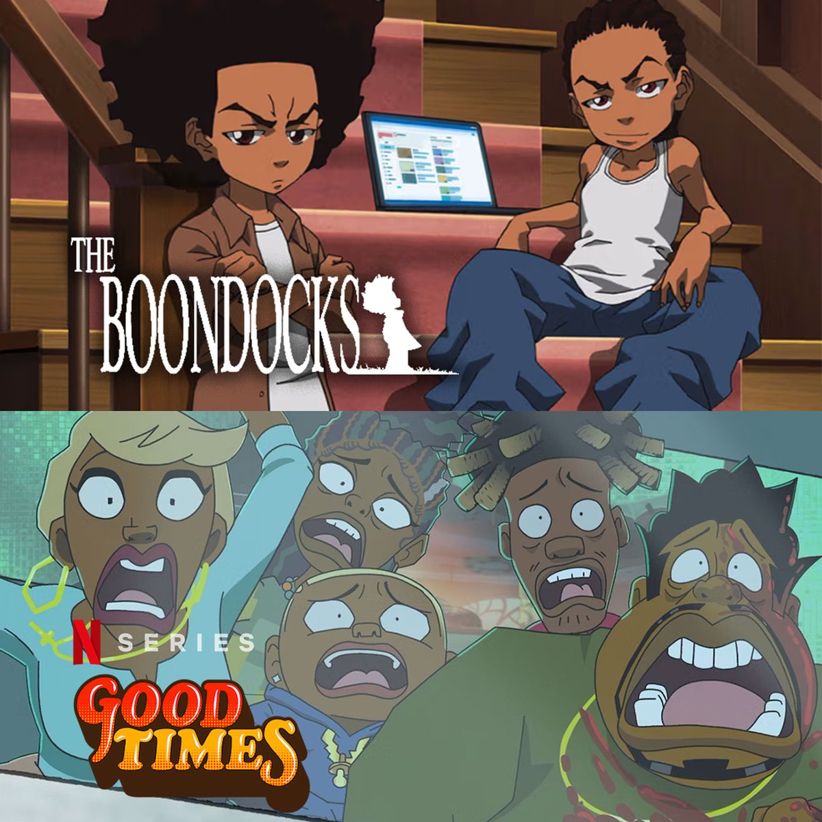 I have not been able to bring myself to watch the new Good Times reboot, but just from the trailer alone, what I can tell people who keep saying, 'If you like The Boondocks, you shouldn't have an issue with the Good Times remake' is... CLEARLY, you weren't paying to The Boondocks