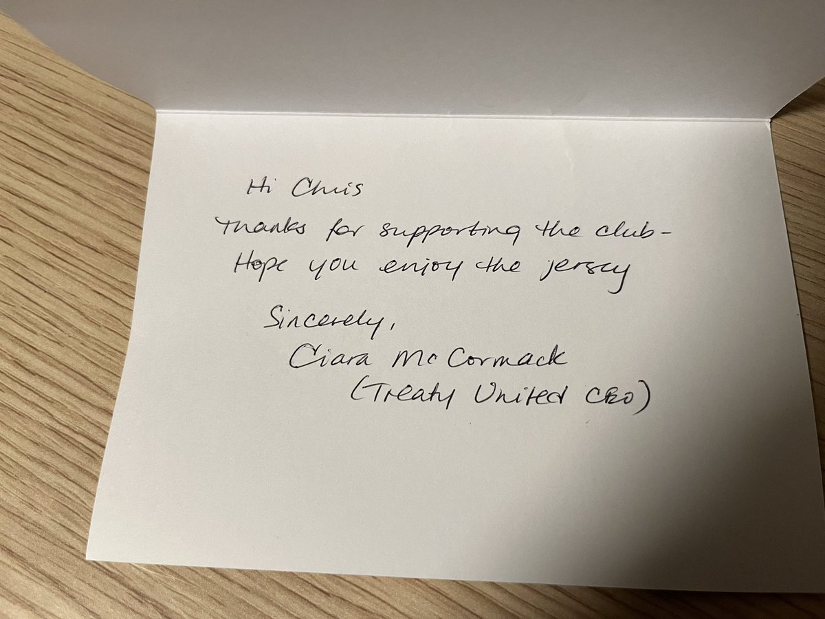 Now here’s a little class. Got my @TreatyUnitedFC shirt today, to celebrate our Swanguardians POTY @DelanaFriesen who plays there, our champion @D6MERIT who designed the shirt and our @TSSRovers shareholder @ciaramccormack who is CEO there and sent along a nice personal note.