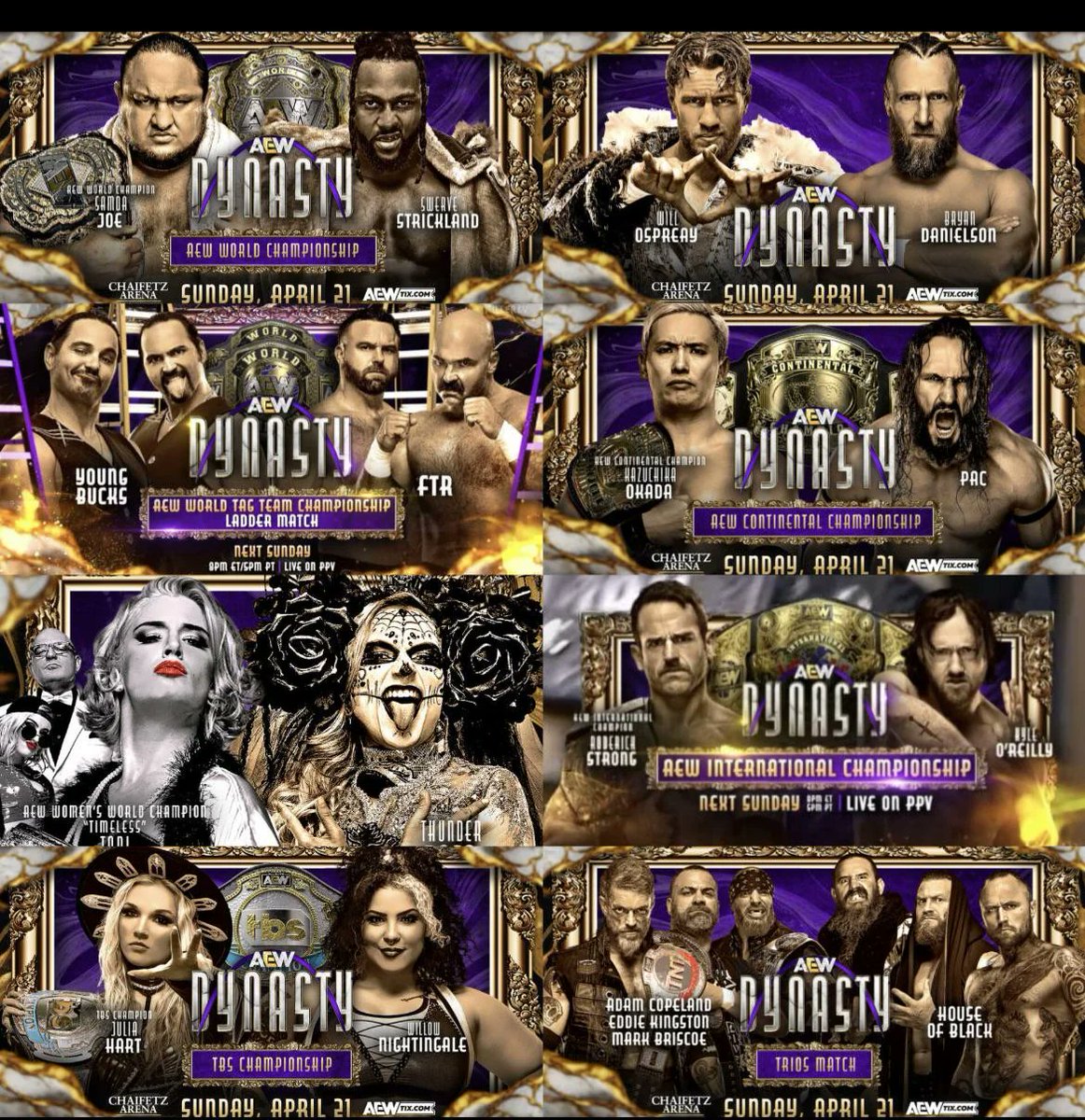 SeanRossSapp's tweet image. Thanks to #TrillerTV, we have one more code for #AEWDynasty this Sunday, available WORLDWIDE (including the USA🇺🇸!!!)

To enter:

- Like &amp;amp; RT this post.
- Follow them @FiteTV
- For an additional entry, post a gif from an AEW PPV

Winner will be contacted Saturday!