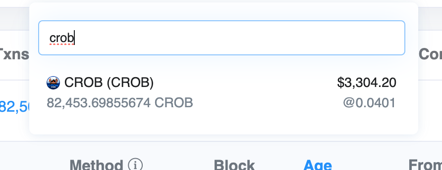 crobmob's tweet photo. $CROB value now showing up on Cronos Scan
#CROBFam #CROFAM https://t.co/by3JKQjR6j
