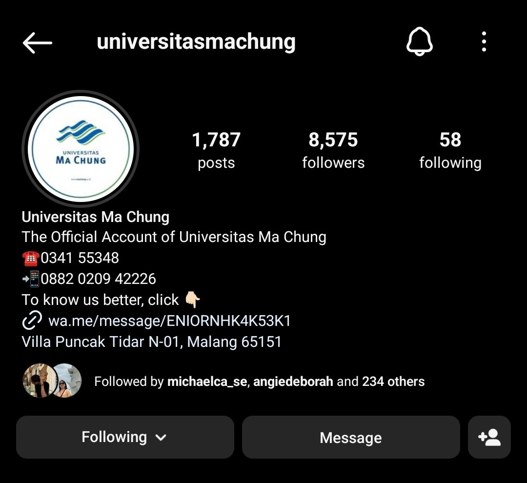 ma_chung's tweet photo. Pagi Machungers!!
Pagi ini Instagram kami universitas Ma Chung telah diretas. Tim kami sedang berusaha melakukan pemulihan akun.

Kami menghimbau untuk tidak menghubungi/melakukan transaksi, dan segala kegiatan apapun melalui akun Instagram kami.

Terima kasih https://t.co/eW684ObzL2